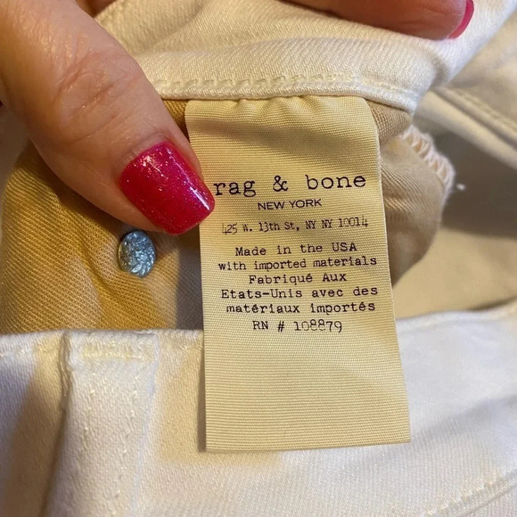 rag & bone classic destroyed capri jeans - Picture 10 of 12